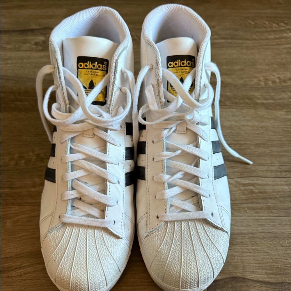 Adidas White High-Top Sneakers